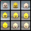 Нетоксичные 9 шт.moc Кирпичи 8034 8046 Классические Улыбка Смех Выражение Лица 4 см Фигурка Голова с Напечатанным Лицом Собираемые Строительные Блоки Детские Игрушки