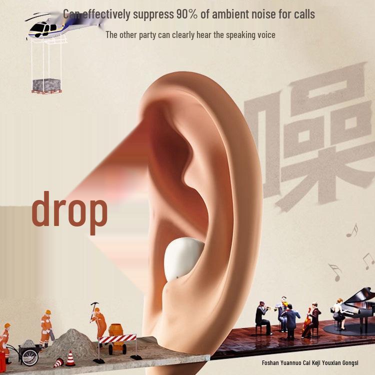 2026 Ultra-Small Wireless Bluetooth Earbuds: Noise Cancelling, Sleep-Friendly, High-End In-Ear Sports Design, Long Battery Life
