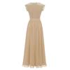 Womens Lace Chiffon Ball Gown Party Maxi Dress