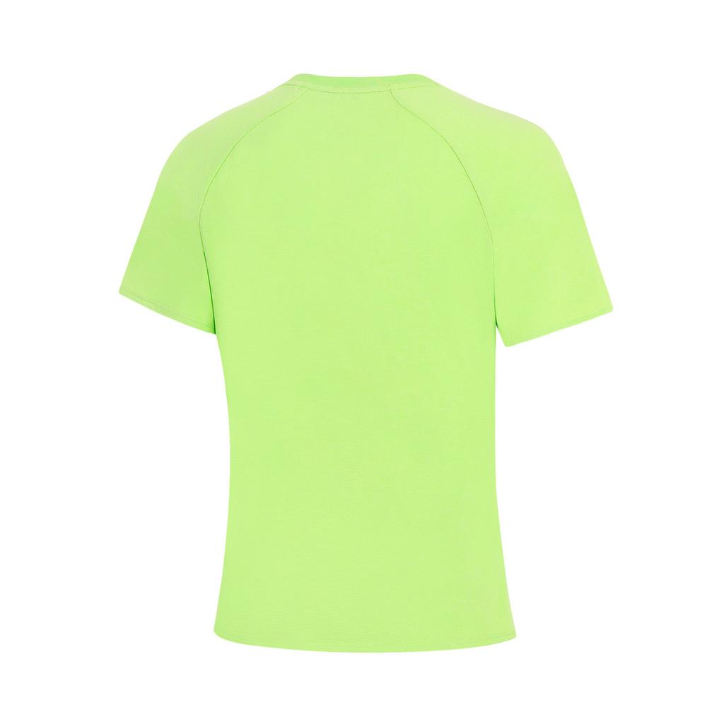 Li-Ning Модная дышащая спортивная повседневная футболка с коротким рукавом для женщин, топ, зеленый ATSW414-11
