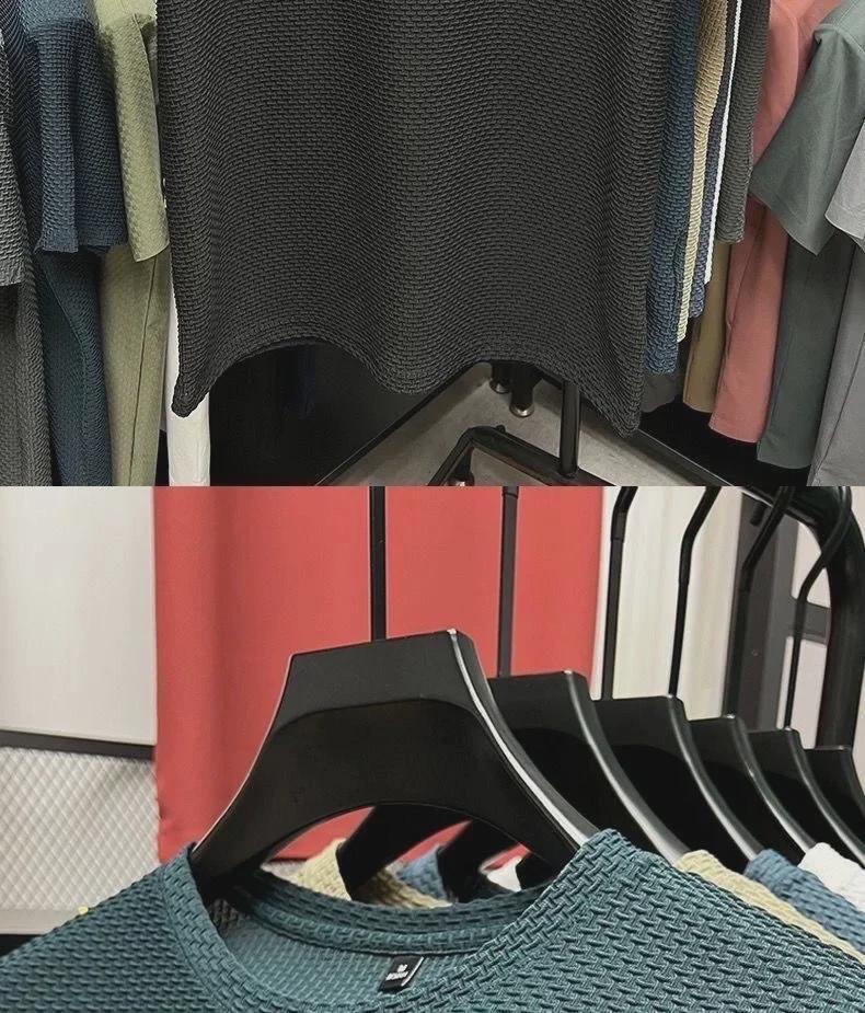 Мужская летняя футболка из быстросохнущего темного жаккарда Ice Silk