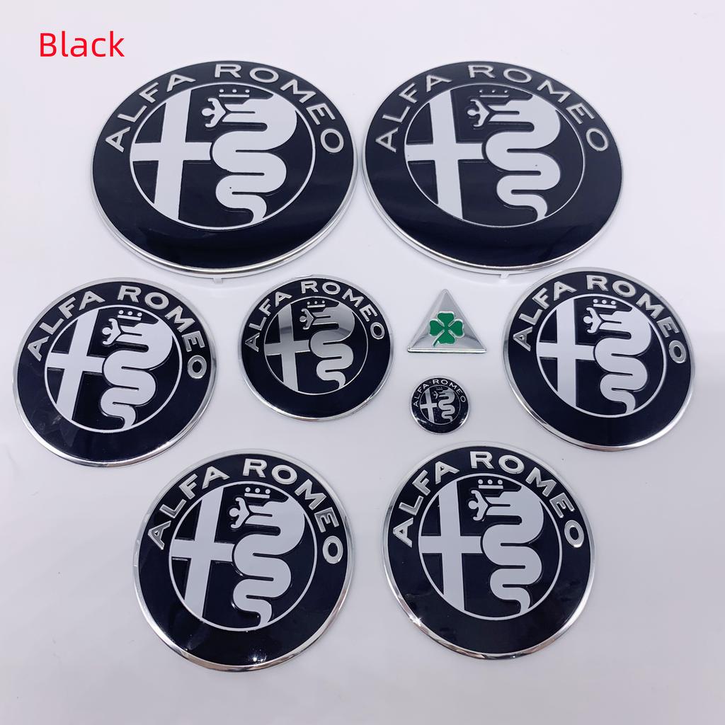 1set 9pcs for Alfa Romeo 156 159 166 149 GT CAR Logo 74mm Hood Trunk Wheel Center Cap Emblem Brera Spider Giulietta StelvioZA3