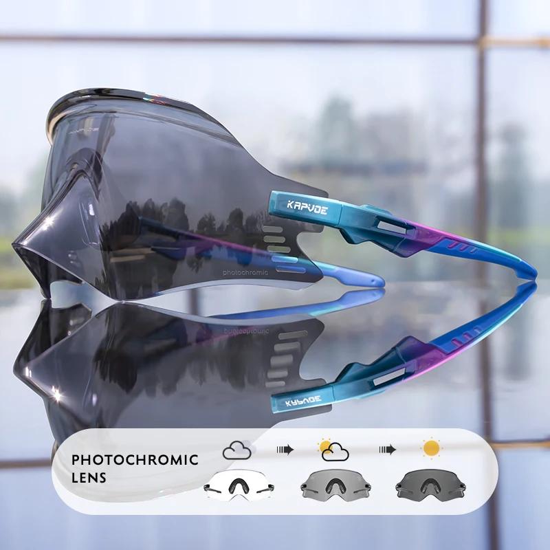 Фотохромные велосипедные очки Kapvoe Красные UV400 Мужские Женские Велосипедные Солнцезащитные Очки Очки для Шоссейного Велосипеда Очки для Горного Велосипеда