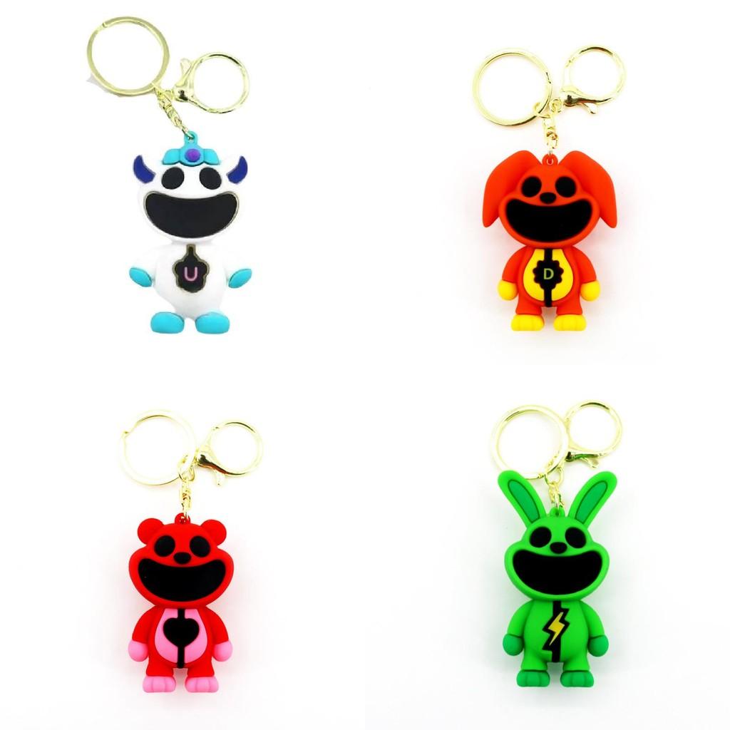 Smilingcritters Bobi Game Time 3 Cute Animal Keychain Big Mouth Monster Pendant Purple