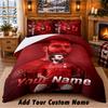 Mohamed Salah Pattern Bedding 3Pcs Set Custom Name, Bed Sheet And Pillowcases For Home Bedroom