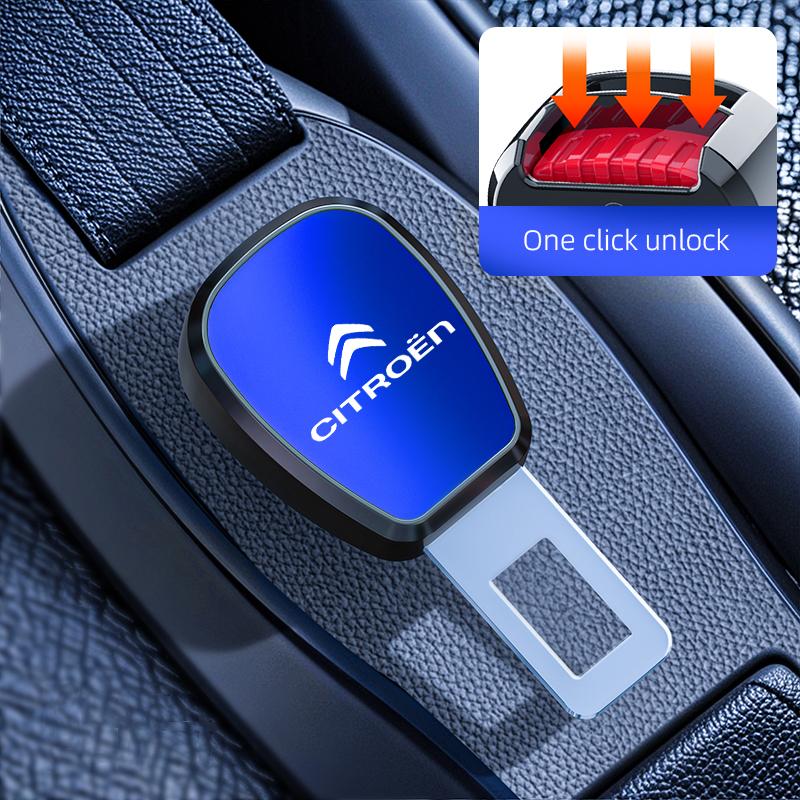 Для Citroen C4 C3 C2 C1 DS3 Berlingo Xsara Grand Picasso Cactus Расширитель зажима ремня безопасности автомобиля Металлическая пряжка-замок с значком