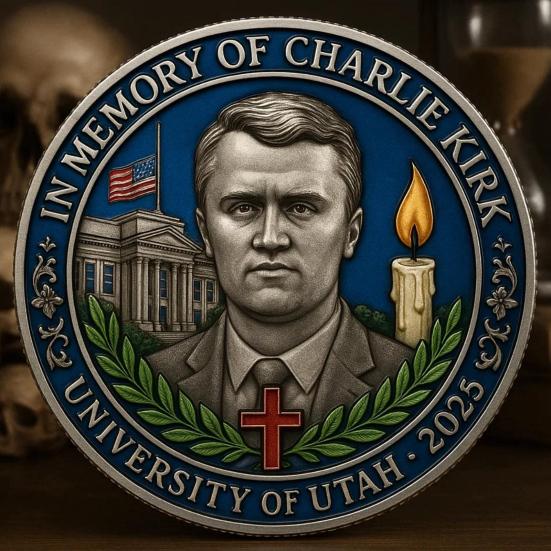 Памятная монета Чарли Кирка Дань правде свободе Памятная монета Вдохновляющий сувенир для фанатов