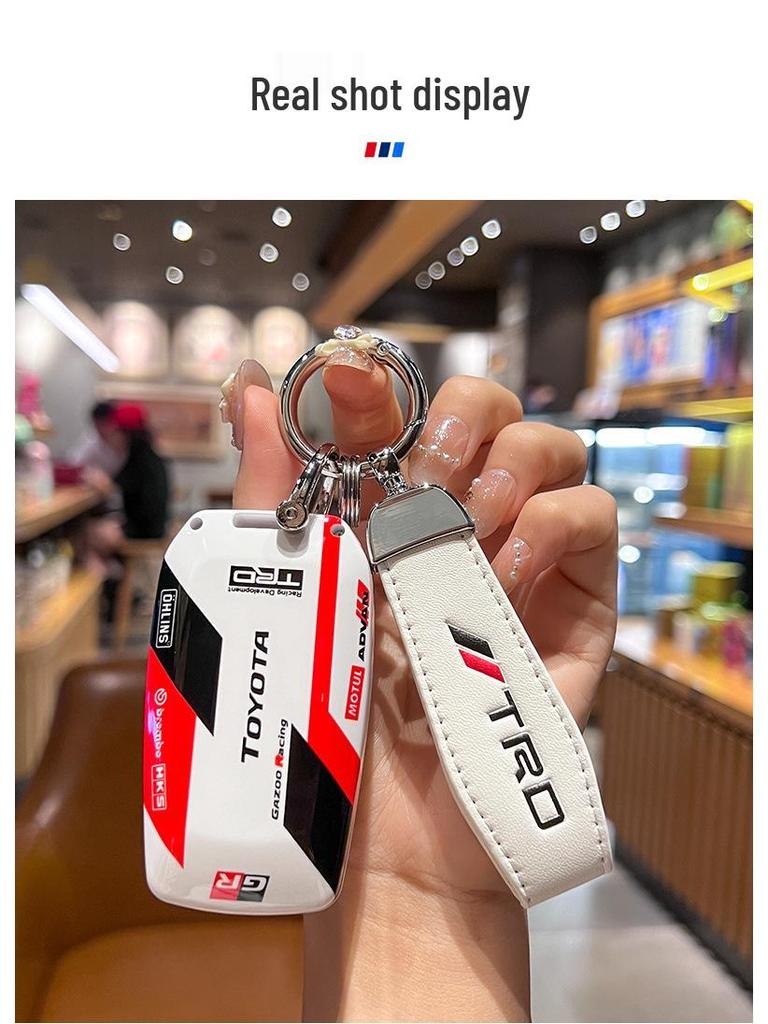 Чехол для ключа Toyota Camry, Corolla, Levin, Avalon, Highlander, RAV4, CHR с металлической пряжкой