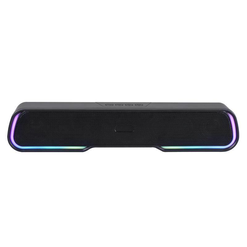 RGB Bluetooth Speaker: Wireless Luminous Portable Long Strip Desktop Sound Bar