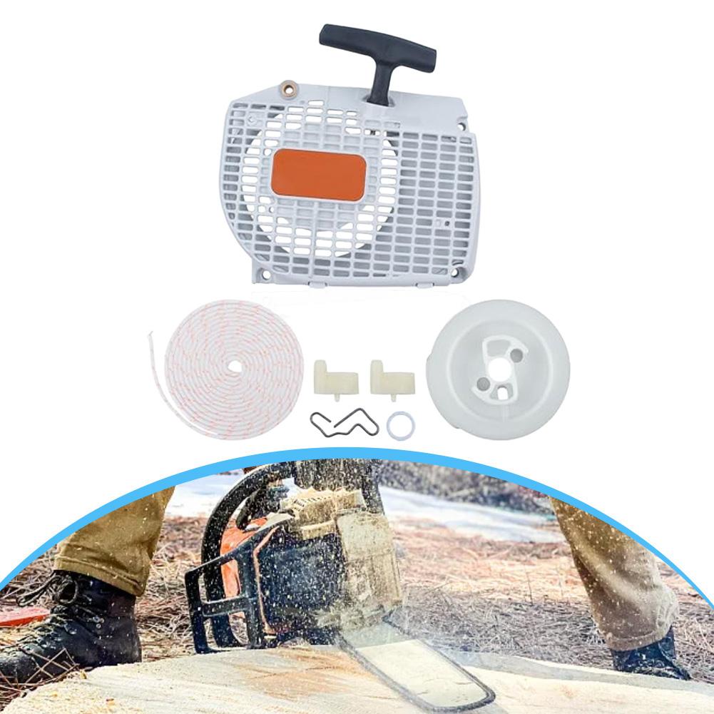 Recoil Starter Assembly With Rope Pulley Kit For MS460 MS440 044 046 Chainsaw Replace 1128 080 2104 1128 080 2100 Parts