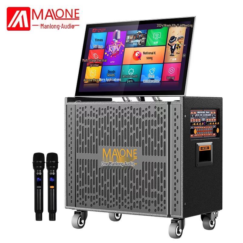 MALONE Portable KTV Speaker with 19.5-inch Display CN plug (adapter included) (CN version)