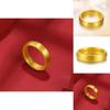 Fashionable Vietnamese Brass Gold Plated Six Character Mantra Ring For Couples And Individuals