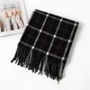 Новый корейский стиль, имитация кашемира, клетчатый, утолщенный, ветрозащитный платок-шаль, студенческий длинный теплый шарф для осени и зимы