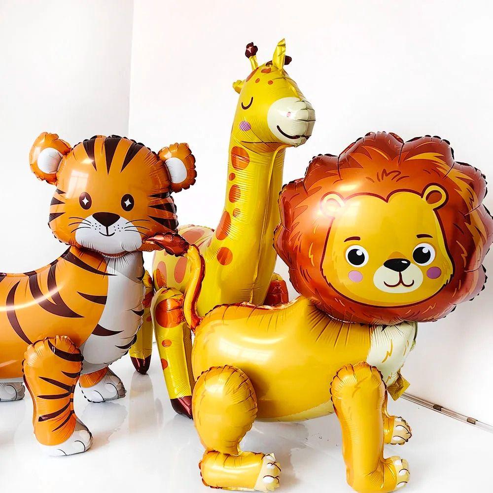 4D Прогулочный Фольгированный Шар Джунгли День Рождения Животное Тематическая Вечеринка Дети Гигантские Воздушные Шары