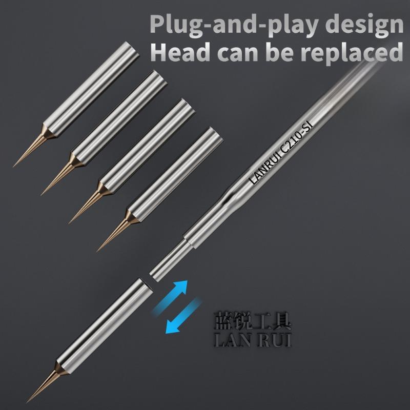 LANRUI C210-SI Replaceable Fly Wire Soldering Iron Tips for Mobile Phone Repair CPU Touch Screen Fly Wire Soldering Repai