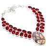 Wild Horse, гранатовое ожерелье ручной работы из стерлингового серебра 925 пробы 18 дюймов y8M10