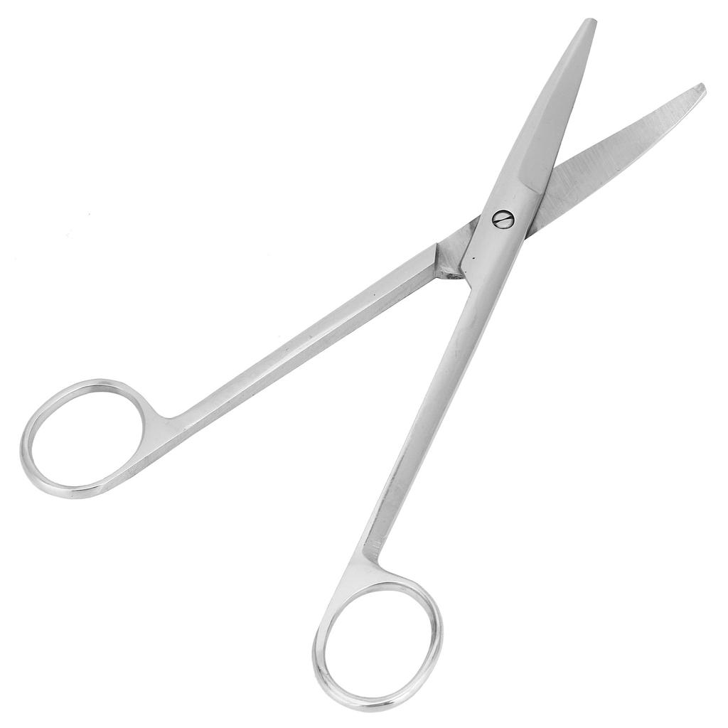 18cm Stainless Steel Scissor Veterinary Pet Farm Animal Curved Round Scissors Household Tool