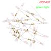 20Pcs Green Indicator F4 Neonlight With Resistance Connected To 4*10Mm Glow Lamp