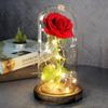 Beauty And The Beast Rose Artificial Flowers Rose In LED Glass Dome Christmas Home Decor Wedding Valentines Day New Year Gift