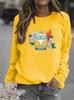 Women's Printed Round Neck Hoodie