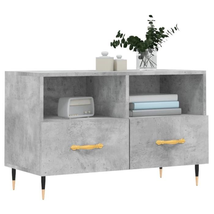 VidaXL TV Stand Concrete Grey 80x36x50 Cm Engineered Wood 828952