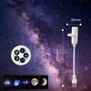 1/11/11 Patterns Starry Sky Light Bedroom Creative LED Night Light  161 ° Rotating USB Moon Projection Light Atmosphere Lamp