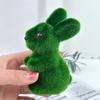Artificial Moss Easter Bunny Ornament Realistic Flocking Green Rabbit Faux Greenery Home Office Holiday Party Spring Decoration Ornament