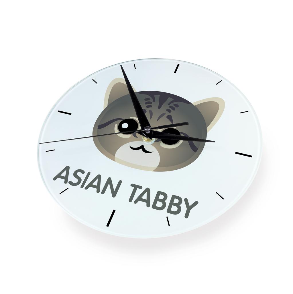 Azjatycki Tabby -Zegar Mdf Z Grafiką I Napisem Marki Art-Dog