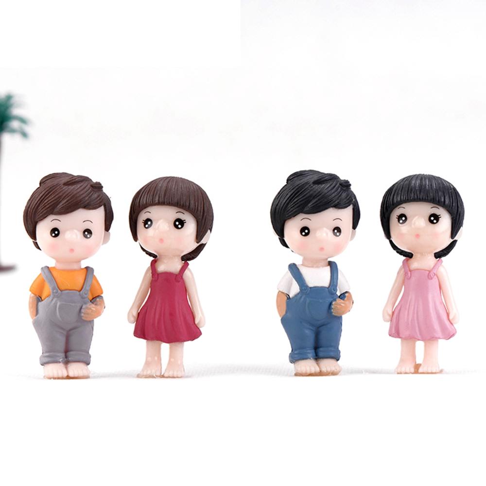 Кукольный домик Мини Милый Бонсай Мальчик Девочка Украшение Пары Фигурка Кукла Поделки Маленькие Влюбленные Миниатюра