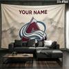 Custom Name,Colorado Avalanche Wall tapestry, aesthetic printed fabric blanket, suitable for bedroom, living room, and home decor.