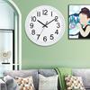 Wall Clock Large Numerals Design Easy To Read Battery Operated Modern Silent Non Ticking Round Clock Wall Decoration