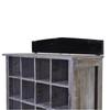 Display Storage Cabinet Grey Wash Distressed Wood