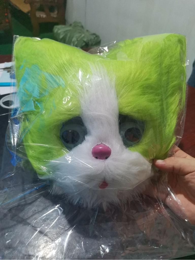 Милая плюшевая маска кошки Очаровательный головной убор животного для Хэллоуина и праздничных вечеринок