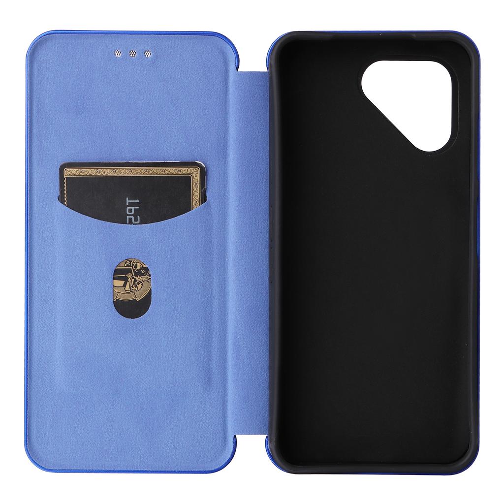 Чехол для Fairphone 6 с текстурой углеродного волокна, противоударный, из ПУ кожи, чехол для телефона