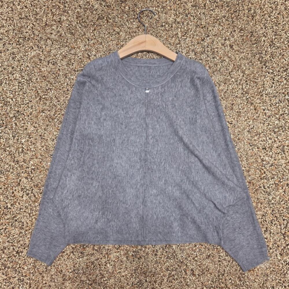 Shop Women S Round Neck Body Cover Batwing Knit Top Spring Fall Gray 21dS Wkn