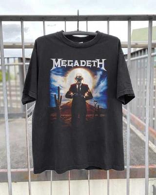 Megadeth - Тур "Это была наша жизнь" Унисекс Черная Хлопковая Футболка