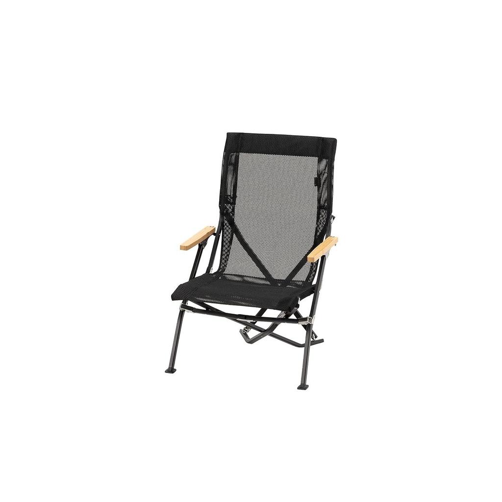 Snow Peak Mesh Low Chair 30 Compact Comfortable Camping Outdoor Rich Black Mountaineering Disaster Preparedness LV-110M-RB