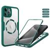 360 Полноэкранная защитная пленка Чехол для iPhone 15 14 13 12 Pro Max 15Plus 14 Plus Magsafe Магнитная прозрачная жесткая задняя крышка