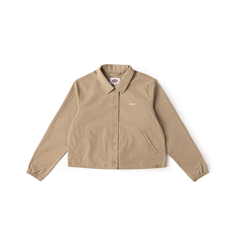 Dickies Значок Логотип Женская Короткая Повседневная Универсальная Куртка Куртка-бомбер Женские куртки бежевая DK0A87F3