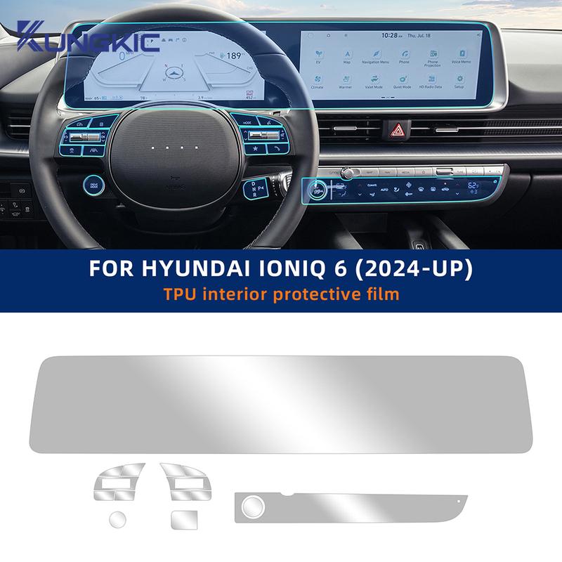 Пленка для салона автомобиля TPU для Hyundai Ioniq 6 2024 2025 Аксессуары Прозрачная Защита Антицарапина Специальная Наклейка