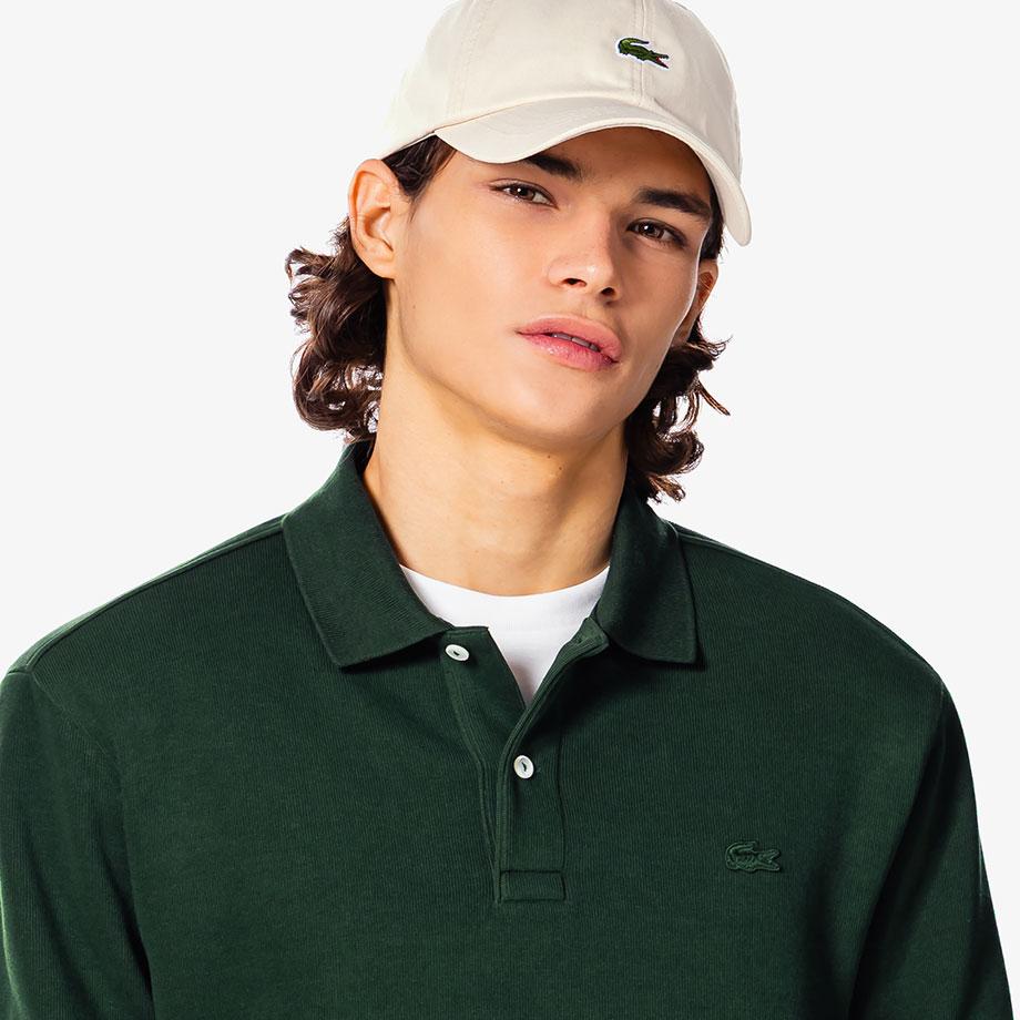 [lacoste] Men's Ribbed Long Sleeve Polo Shirt PH262E-55NYZP