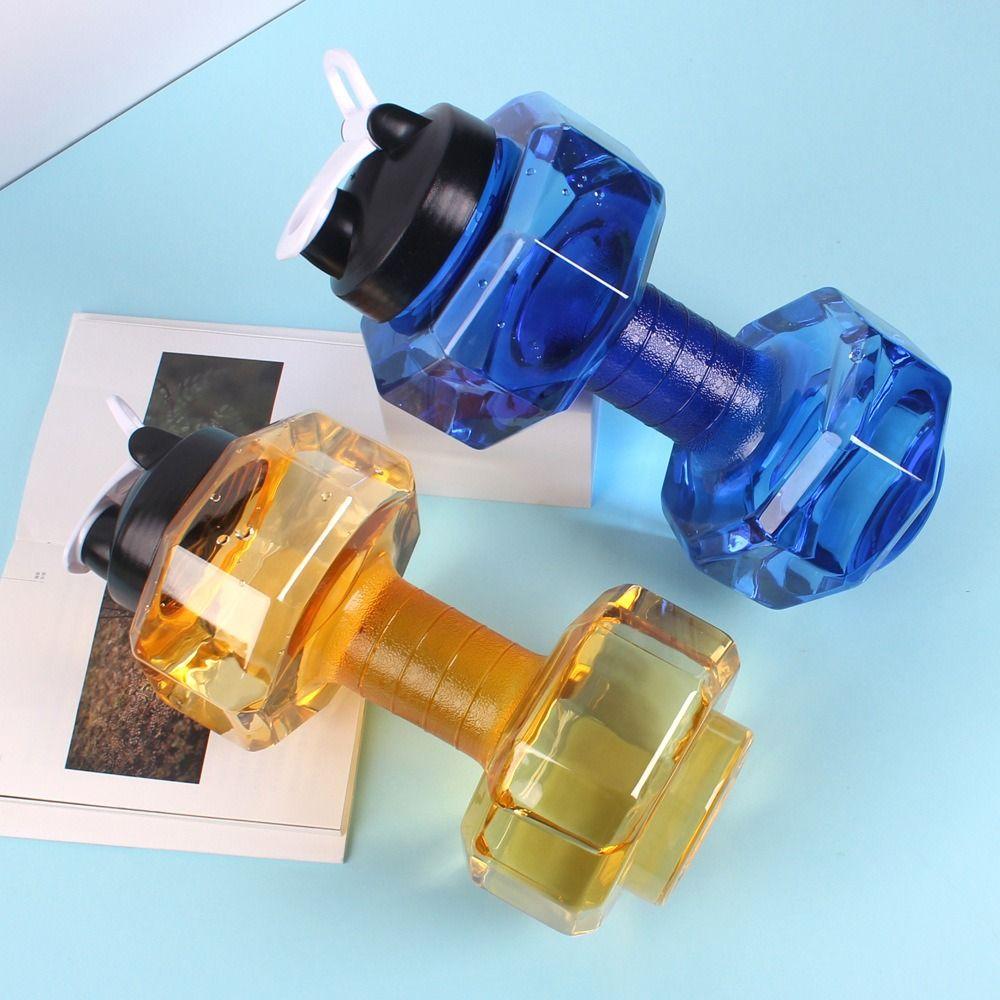 Креативный спортивный чайник в форме гантели, модная бутылка для воды, посуда для питья