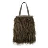 1196 Пушистая вертикальная сумка-тоут из искусственного меха Moquette EU Tall moket A [Rootote] (хаки)