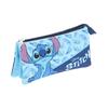 Blue Stitch Pencil Case – Disney – 3 Compartments, Zipper Closure – 22 X 11 Cm - Color:Blue Size:One Size - Blue
