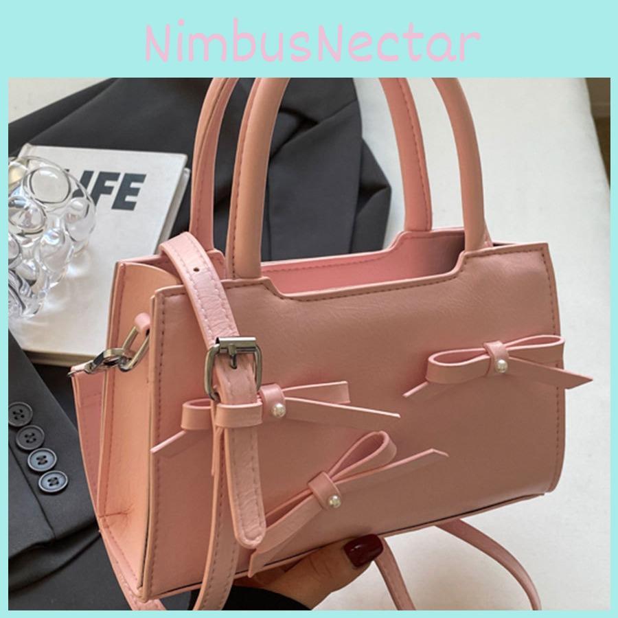 Stylish Small Kelly Bag With Butterfly Bow Design Pu Material Street Fashion Trend Oval Shape 2023 New Winter Shoulder Bag