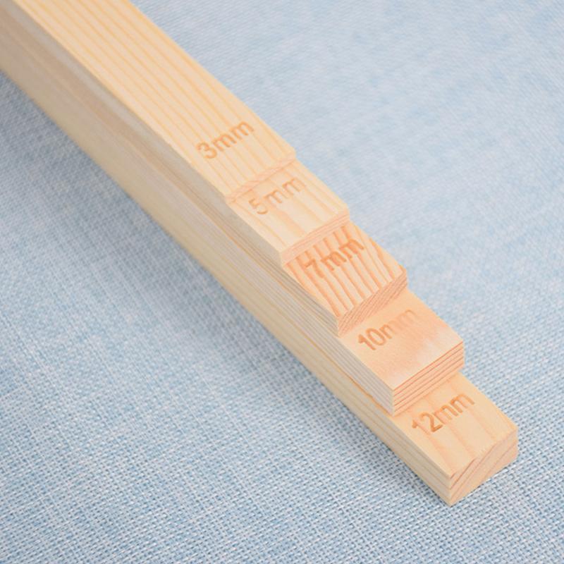 10Pcs 3/5/7/10/12Mm Ceramic Clay Board Guide Pine Wood Strip Wooden Ruler Ceramic Tool Rolling Clay Cutting Wood Guide Rail