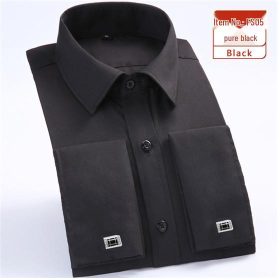 2018 Новое поступление Мужская рубашка больших размеров с французскими манжетами, длинным рукавом, деловая, с вышитым логотипом на заказ