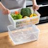 Transparent Fridge Storage Box Plastic Drain Basket New Refrigerator Organizer