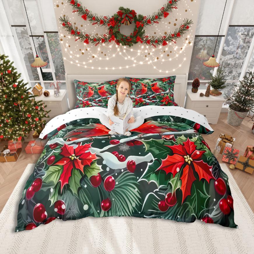 Комплект пододеяльника Homewish Christmas Snowman, Мультяшный комплект постельного белья Санта-Клауса, Счастливого Нового года, Комплект постельного белья для девочек и мальчиков