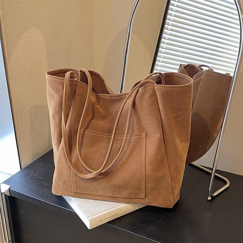 Suede Shoulder Bag for Women's Handbags Purse Fashion Large Capacity New Autumn and Winter Versatile Commuting Tote Bag